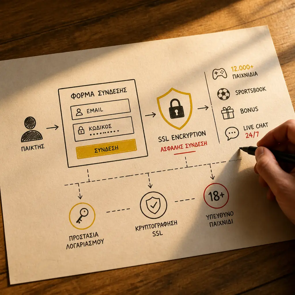 Casinoly Login — Σύνδεση στον Λογαριασμό σας visual guide for Casinoly