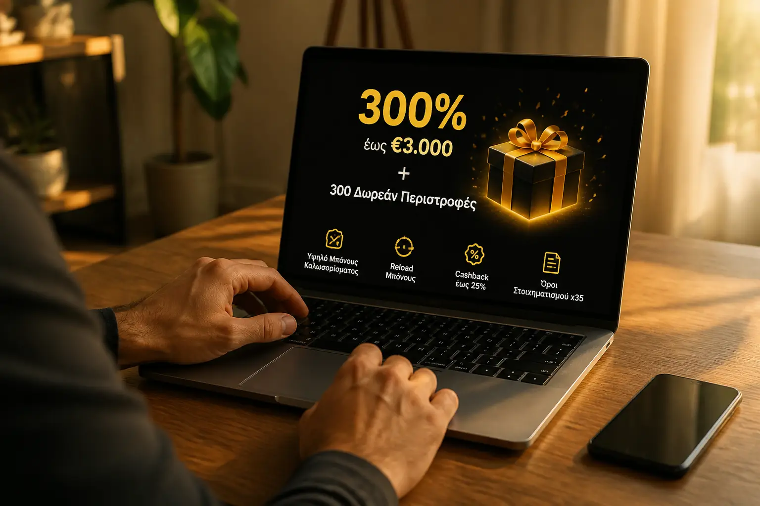 Casinoly Bonus: 300% έως €3.000 + 300 Δωρεάν Περιστροφές visual guide for Casinoly
